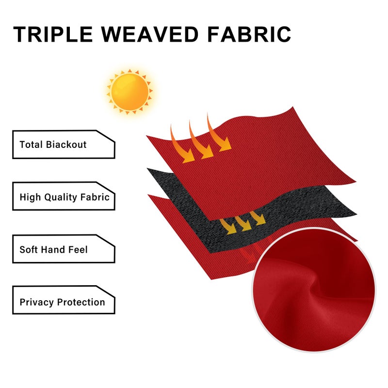 DWCN Red Christmas Kitchen Valance for Windows Rod Pocket Window Valance Curtains for Kitchen Bedroom Living Room 60 x 18 inch Long,1 Panel - Image 5